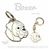 Deluxe Boxer Tag or Keyring (White)